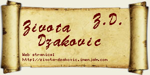 Života Džaković vizit kartica